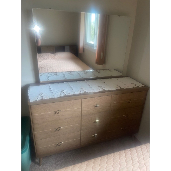 Vintage Dresser w/Mirror 47"w x 22"d x 75"tall