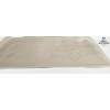 Image 3 : white damask tablecloth with a raised floral pattern.