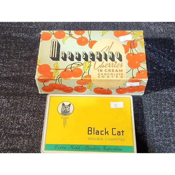 Vintage Box and Tin Filled with Canadian Vintage Stamps