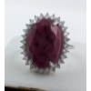 Image 2 : 18.30 ct Certified Sterling Silver Ruby Gemstone Ring 8.10 Grams ($11,370 Appraisal)