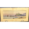Image 1 : Illegible Signature "Castle of the Coast of Donegal" Original Watercolour 25.5 Wx12.5H