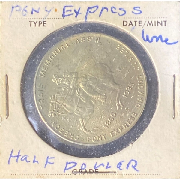 1935 Pony Express Diamond Jubilee Commemorative Medallion 