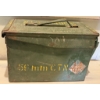 Image 2 : Metal Military Ammunition Box with Yellow Stencils