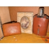 Image 2 : Antique Hip Flask Personal Care Kit Magnifying Glass Proantic Portrait & More