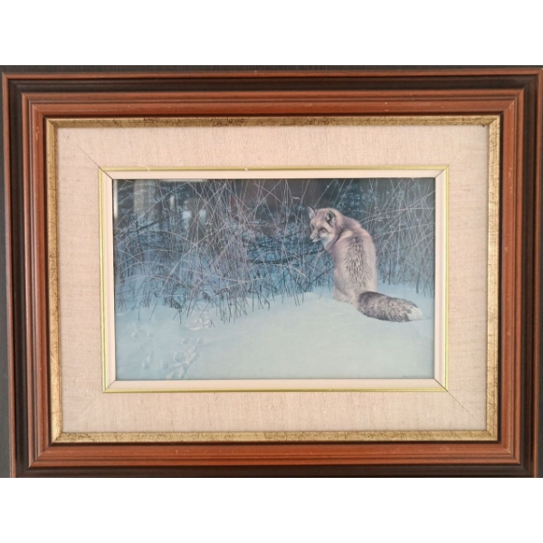 1986 Robert Bateman "Red Fox On The Prowl" Art Print  16" x 12"tall