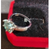 Image 2 : Sterling Silver Ring with 3.00 Ct Moissanite and CZ Side Stones