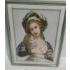 Image 1 : Needlecraft of Woman and Child, Framed Under Glass 20 x 25.5