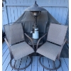 Image 1 : Three Piece Patio Bistro Set-Include Two Swivel Rockers & Propane Heater w/small Table