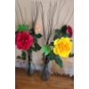 Image 3 : Ornate Gold Finish Mirror 37 w, 26 h  & Large Decorative Roses