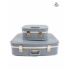 Image 2 : Lovely Lot Including Stylish Luggage, Vintage Handmade Wedding Gown, Delft Decanter