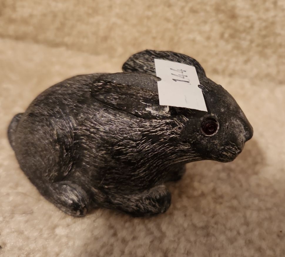 Soapstone Rabbit 3 W, 2 T