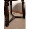 Image 3 : Hand Carved Walnut Wood Antique Canadian Heirloom Side Table From Fairmont Hotel and Waterford Lamp