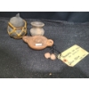 Image 1 : Small Decorative Collectibles: Jar w/ Lid 4 T , Jar 2.5 T, Incense Holder 5 W, 3 D, 2 T, Clay Whorls
