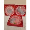 Image 1 : Three Crystal Christmas Collector Plates in Presentation Boxes