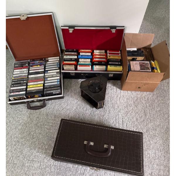 8 Track & Cassette Collection w/ Cases 