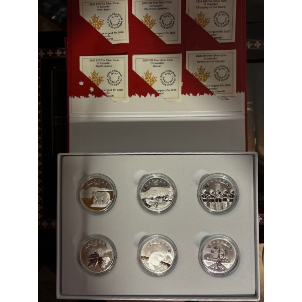 2020 $10 O Canada - Pure Silver 6 Coin Set