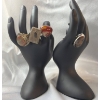 Image 1 : Four Semi-Precious Stone Rings, Two Stamped .925