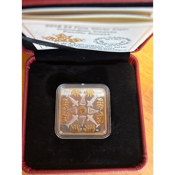 Pure Silver Gold-Plated Coin - Canadian Coasts: Pacific Sunset