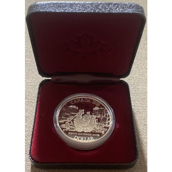 1989 Sir Alexander Mackenzie Proof Coin 50% Silver 23.33 Grams
