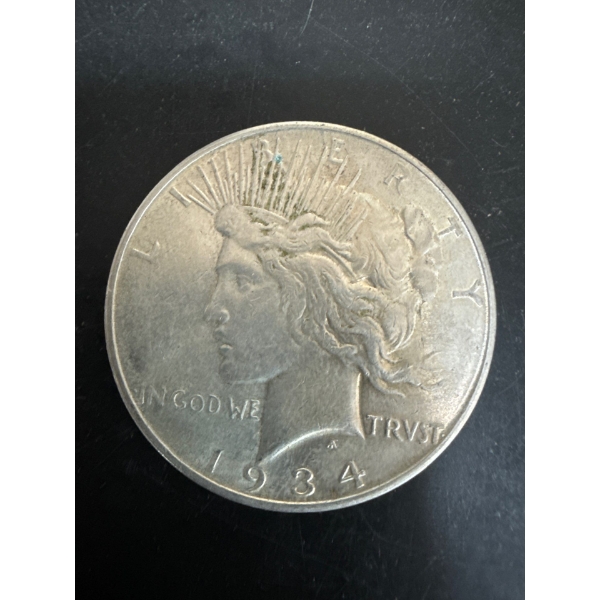 1934 P Peace Dollar AU