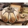 Image 5 : Tiffany Baroque Style Pendant Lamp with Slag Glass Panels