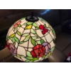 Image 3 : Vintage Tiffany Style Stained Glass Lamp with Metal. Base 23” Height