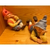 Image 2 : Wood Doll Bench 17x9x22 w/ Elf Children Figurines 