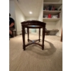 Image 2 : Glass Wood Side Table 27L x 22W x 21T