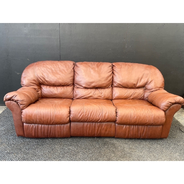 Reclining Leather Couch 88" x 41" x 38"