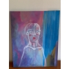 Image 1 : Lauri Ansell Ghost With Lips Oil On Board  16 x 20