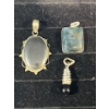 Image 1 : Collection of Black/Blue Stone Pendants