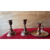 Image 3 : Silver Slate Candle Holders and Silver Plated Serving Pieces 