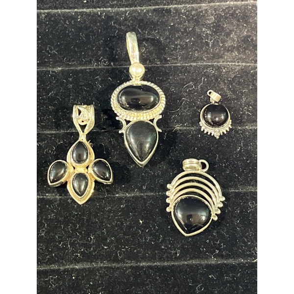 Collection of Black Stone Pendants