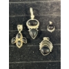 Image 1 : Collection of Black Stone Pendants