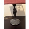 Image 2 : Wooden Bedside Table w/ Lamp (Metal Base) - Side table is 21W, 22D, 24T 
