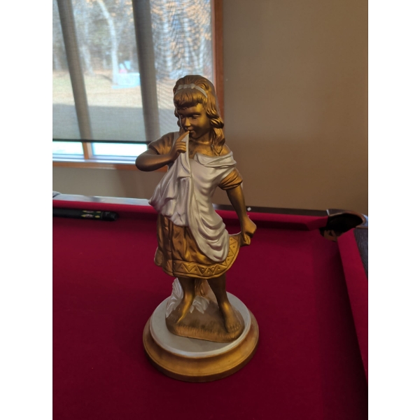 Antique Spelter Figurine of Girl