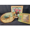 Image 1 : Hand Woven and Hand Painted Folk Art with Antique Jigsaw Puzzle