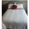 Image 1 : Double Upholstered  Bedframe 56 w, 48 h, 78 d, Mattress/ Boxspring and Bedding Included