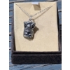 Pen Delfin - Sterling Stamped Chain w/ Sleeping Rabbit Pendant 10.1g 