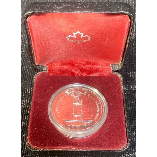 1977 Canada Throne of the Senate Dollar Coin 50% Silver 23.33 Grams
