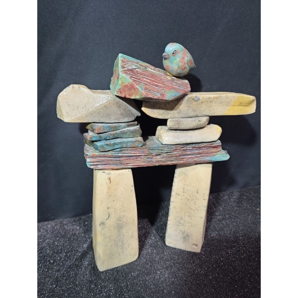 "The Silent Messenger", Artist: Joanna Drummond, 12 X 14- Raku Medium