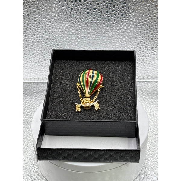 Burberry Hot Air Balloon Broach Gold Plated