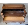 Image 4 : Wooden Hiding Desk w/ Wooden Chair - Desk is 35W, 19D, 34T 