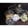 Image 2 : Vintage Grinder, Oil Lmps, Old Foley Shaving Dish, Water Pitcher, Bowls & more