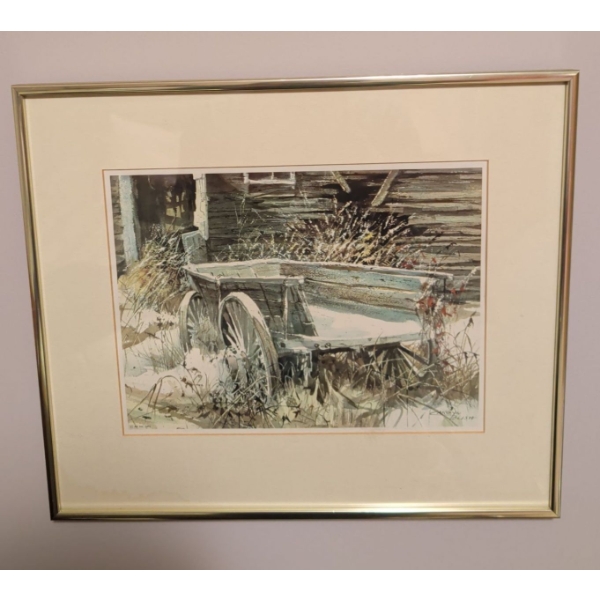 Artist Carolyn Blish's Framed Art Print Titled Breger's Wagon 12"x14"