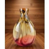 Image 1 : Hand-Blown Art Glass Vase, Multicolour Swirl, 21" Tall