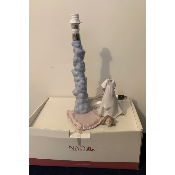 NAO By LLADRO So Shy Porcelain Lamp (No Shade/Bulb, Different Plug in) *Note in Description* - 15T 