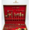 Image 2 : brass bambo Flatware Set with Red Velvet Storage Case