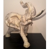 Image 3 : Vintage Elephant Statue - Art Pottery 20"Long 