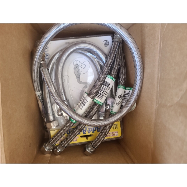 Box w/ Plumbing Connection Hoses, Box w/ Safety Hasps 
